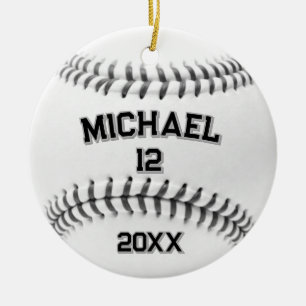 Adorno De Cerámica Nombre y número personalizados de béisbol de moda