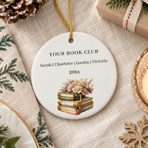 Adorno De Cerámica Nombres de los miembros del club de lectura