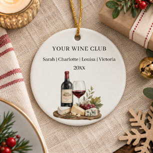 Adorno De Cerámica nombres de miembros del club de vino