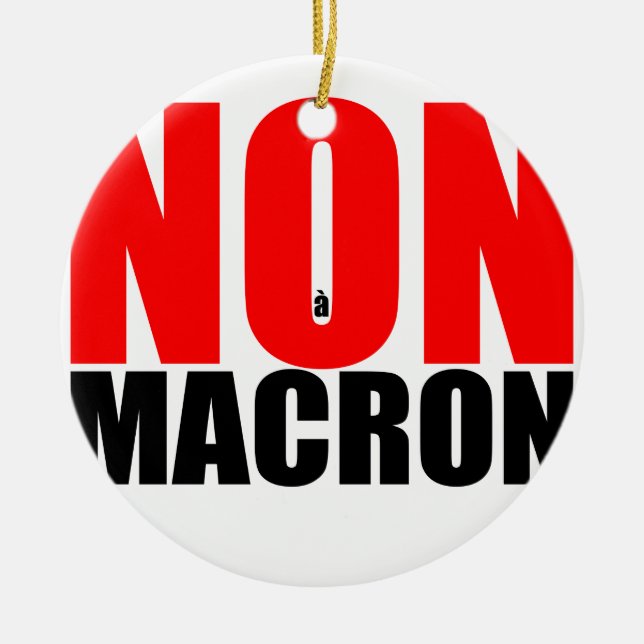 Adorno De Cerámica NON à MACRON (Frente)