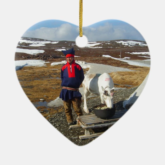 Adorno De Cerámica Noruega, acuerdo de Sami en Laponia (Atrás)