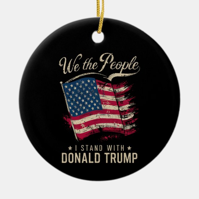 Adorno De Cerámica Nosotros, el pueblo que apoyo a Donald Trump (Frente)