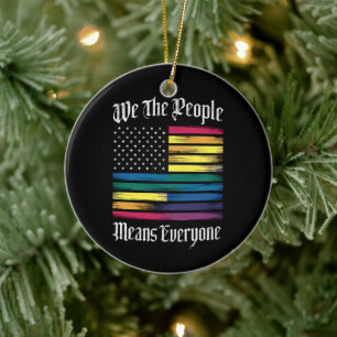 Adorno De Cerámica Nosotros El Pueblo Significa Todos LGBT Regalo Del
