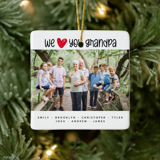 Adorno De Cerámica Nosotros (HH) Tu Abuelo Keepsake Photo (Árbol)