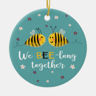 Adorno De Cerámica Nosotros pertenecemos juntos con abejas y una romá