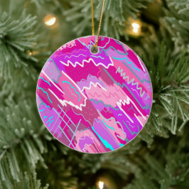 Adorno De Cerámica Nostalgia de Nostalgia Pop Art en Magenta