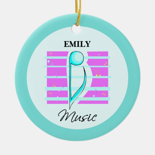 Adorno De Cerámica Nota de felicitaciones, Rendimiento musical (Frente)