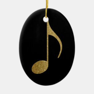 Adorno De Cerámica Nota musical de oro