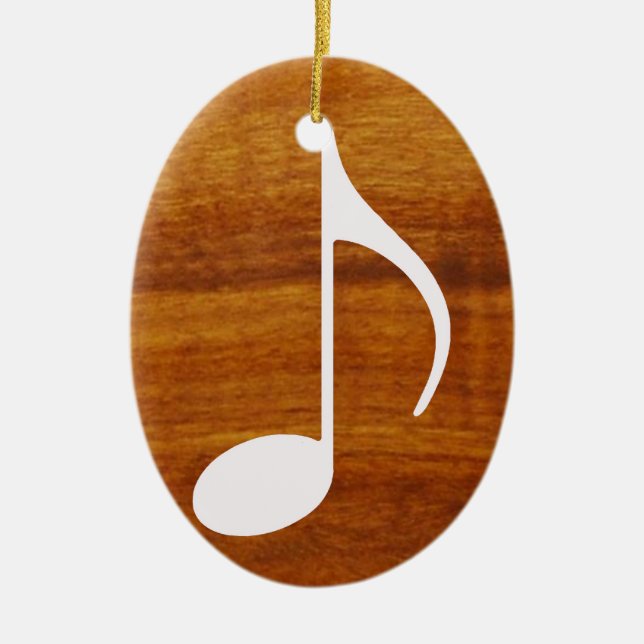 Adorno De Cerámica nota musical personalizado sobre la madera (Frente)