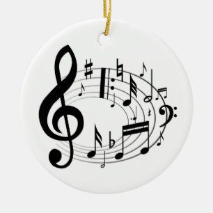 Adorno De Cerámica Notas musicales