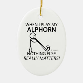 Adorno De Cerámica Nothing Else Matters Alphorn
