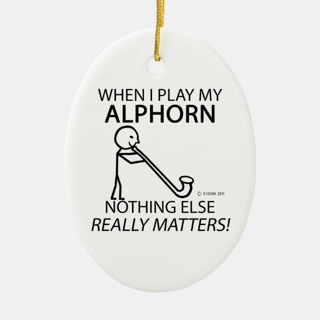 Adorno De Cerámica Nothing Else Matters Alphorn (Frente)