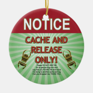 ADORNO DE CERÁMICA ¡NOTIFIQUE CACHÉ Y LIBEREN SÓLO! GEOCACHING