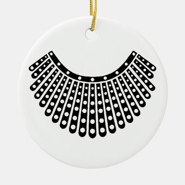 Adorno De Cerámica Notorious RBG, Ruth Bader Ginsburg, RBG collar (Frente)