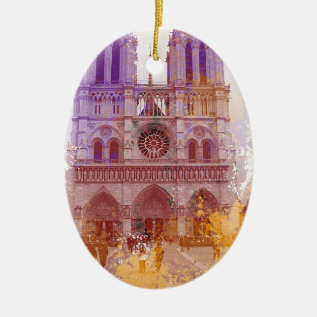 Adorno De Cerámica Notre Dame de Paris (Frente)
