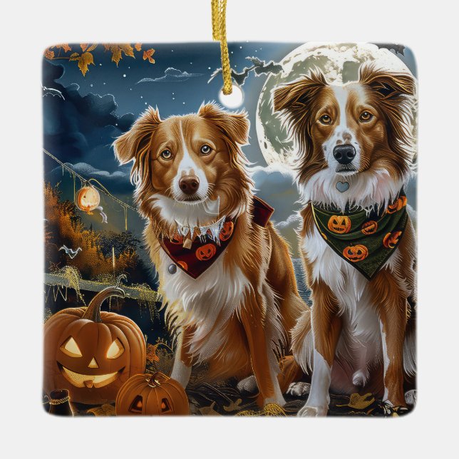 Adorno De Cerámica Nova Scotia Halloween Spooky (Anverso)