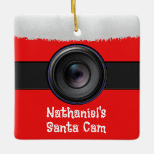 Adorno De Cerámica Novedad personalizada Santa Camera