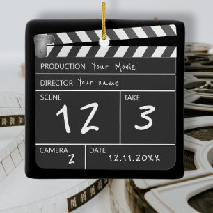 Adorno De Cerámica Novelty Personalized Custom Movie Clapperboard