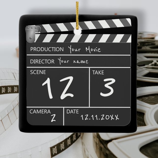 Adorno De Cerámica Novelty Personalized Custom Movie Clapperboard (Subido por el creador)