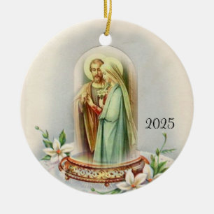 Adorno De Cerámica Novias católicas tradicionales Groom Virgin Mary