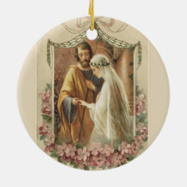 Adorno De Cerámica Novias católicas tradicionales Groom Virgin Mary