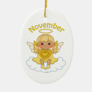 Adorno De Cerámica Noviembre Birthstone Angel Blonde