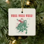 Adorno De Cerámica Novio Santa Claus se burla del rodeo occidental de<br><div class="desc">Vaquero Santa Claus Fun Western Rodeo Navidades de Caballo Vacaciones Ornamento cerámico con plantilla de foto personalizado en la parte posterior.</div>