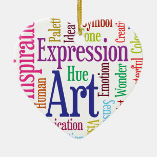 Adorno De Cerámica Nube de la palabra del arte y de la inspiración de