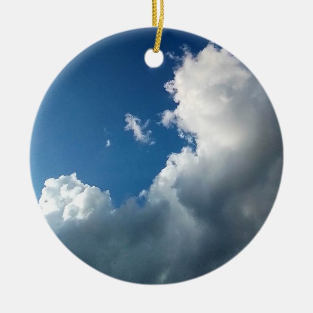Adorno De Cerámica Nube grande curvada (Frente)