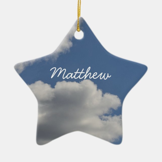 Adorno De Cerámica Nubes (Frente)