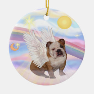 Adorno De Cerámica Nubes - Ángel de Bulldog inglés