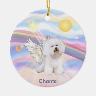 Adorno De Cerámica Nubes - Bichon Frise Angel Chantsi