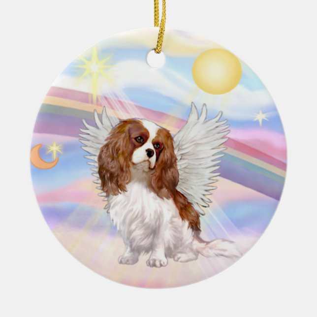 Adorno De Cerámica Nubes - Cavalier King Charles (blenheim) (Frente)