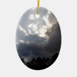 Adorno De Cerámica nubes de tormenta que ruedan adentro