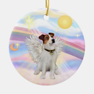 Adorno De Cerámica Nubes - Jack Russell Terrier