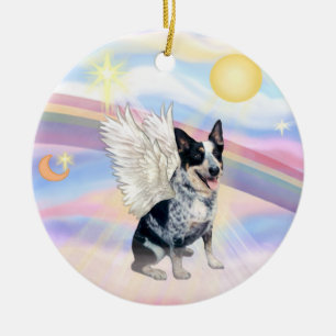 Adorno De Cerámica Nubes - Perro Boyero Australiano