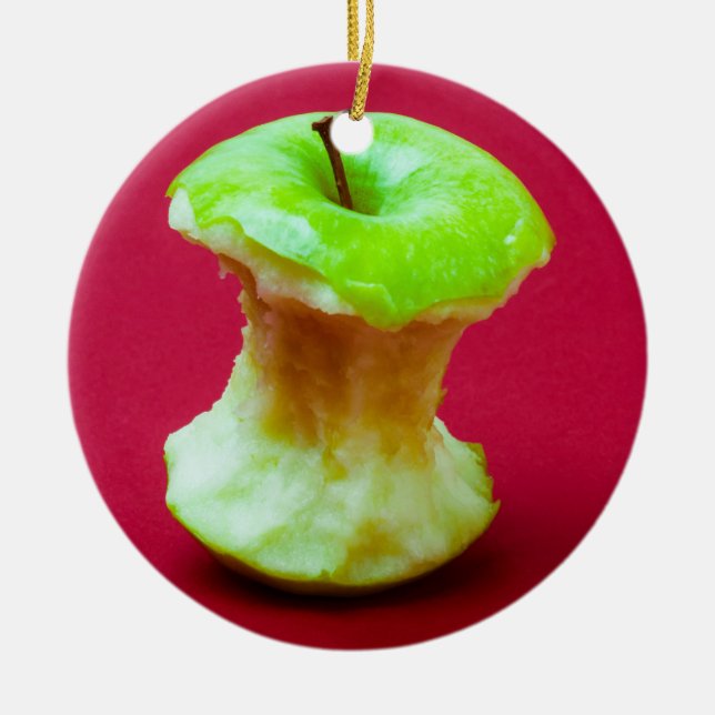 Adorno De Cerámica Núcleo de manzana verde (Frente)
