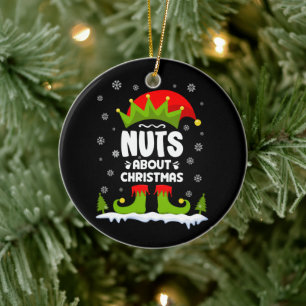 Adorno De Cerámica Nueces sobre Navidades Graciosos Regalos De Noches