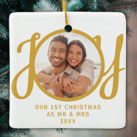 Nuestra 1ª Navidad como Foto de Recuerdo Dorado de