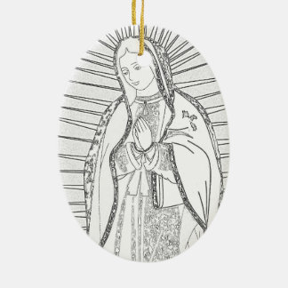 Adorno De Cerámica nuestra dama de guadalupe