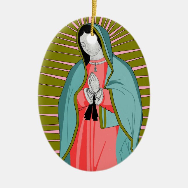 Adorno De Cerámica nuestra dama de guadalupe (Frente)