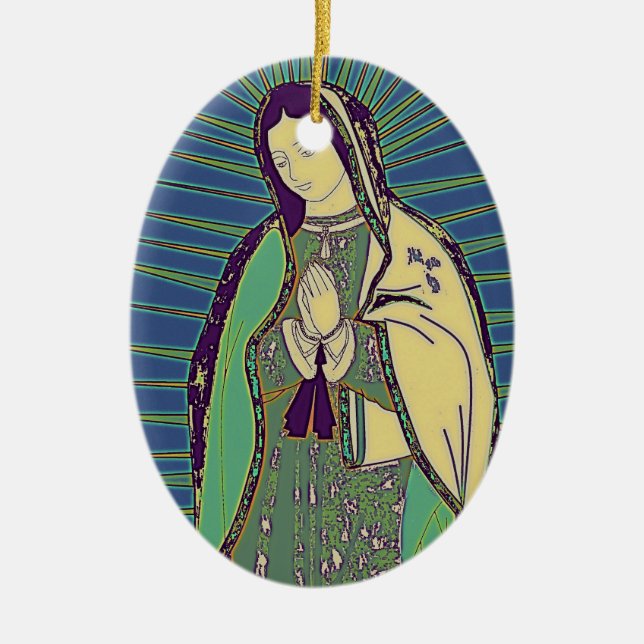 Adorno De Cerámica nuestra dama de guadalupe (Frente)