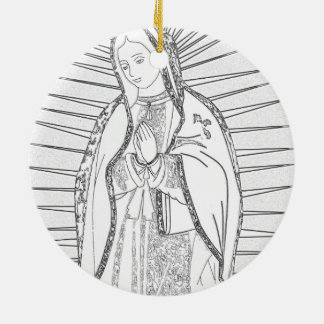 Adorno De Cerámica nuestra dama de guadalupe
