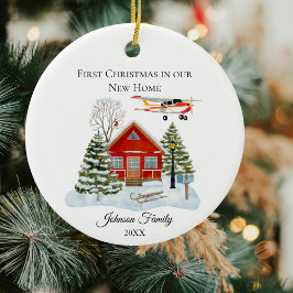 Adorno De Cerámica Nuestra nueva casa Avión Cessna Acuarela adorable