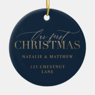 Adorno De Cerámica nuestra primera casa navideña nueva