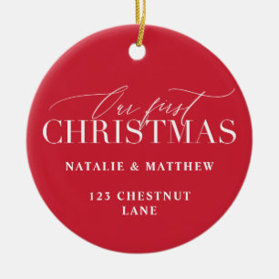 Adorno De Cerámica nuestra primera casa navideña nueva