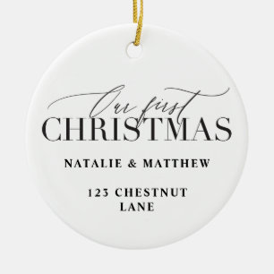 Adorno De Cerámica nuestra primera casa navideña nueva