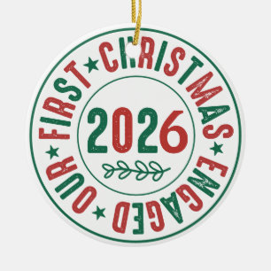 Adorno De Cerámica Nuestra primera fiesta del café de Navidad