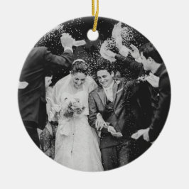 Adorno De Cerámica Nuestra primera foto Boda de Navidad