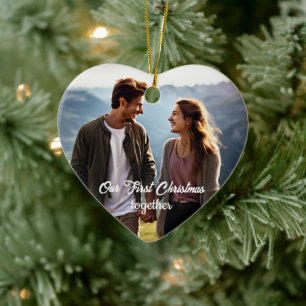 Adorno De Cerámica Nuestra primera foto de Navidad 1